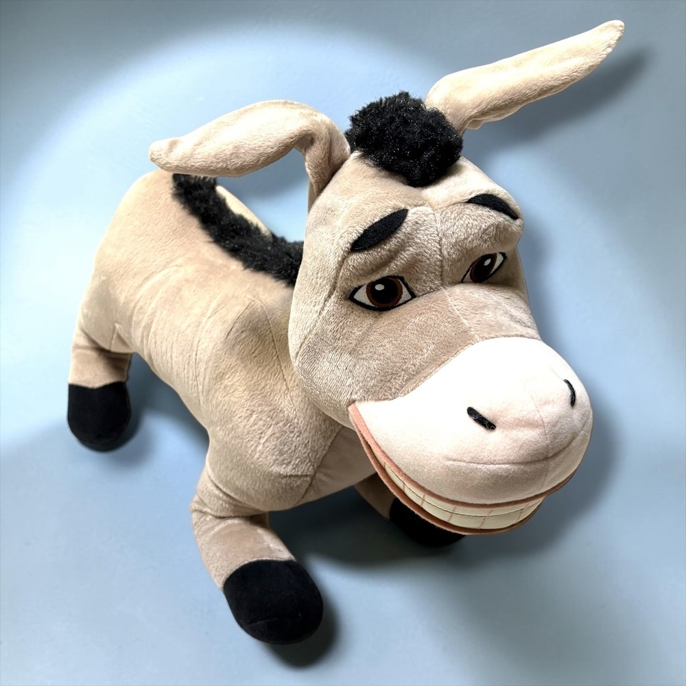 Vintage 2004 Hasbro Dreamworks Shrek 2 Jumbo 24 inch Plush Donkey